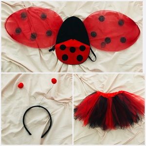 Girls Ladybug Costume Set